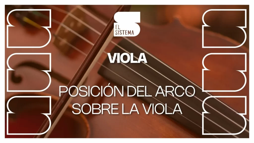 Posición del arco sobre la viola
